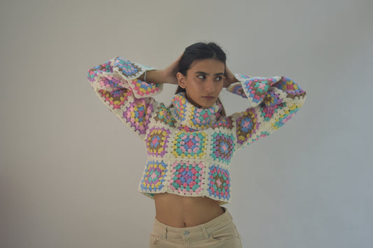 Granny Square Over sized PullOver