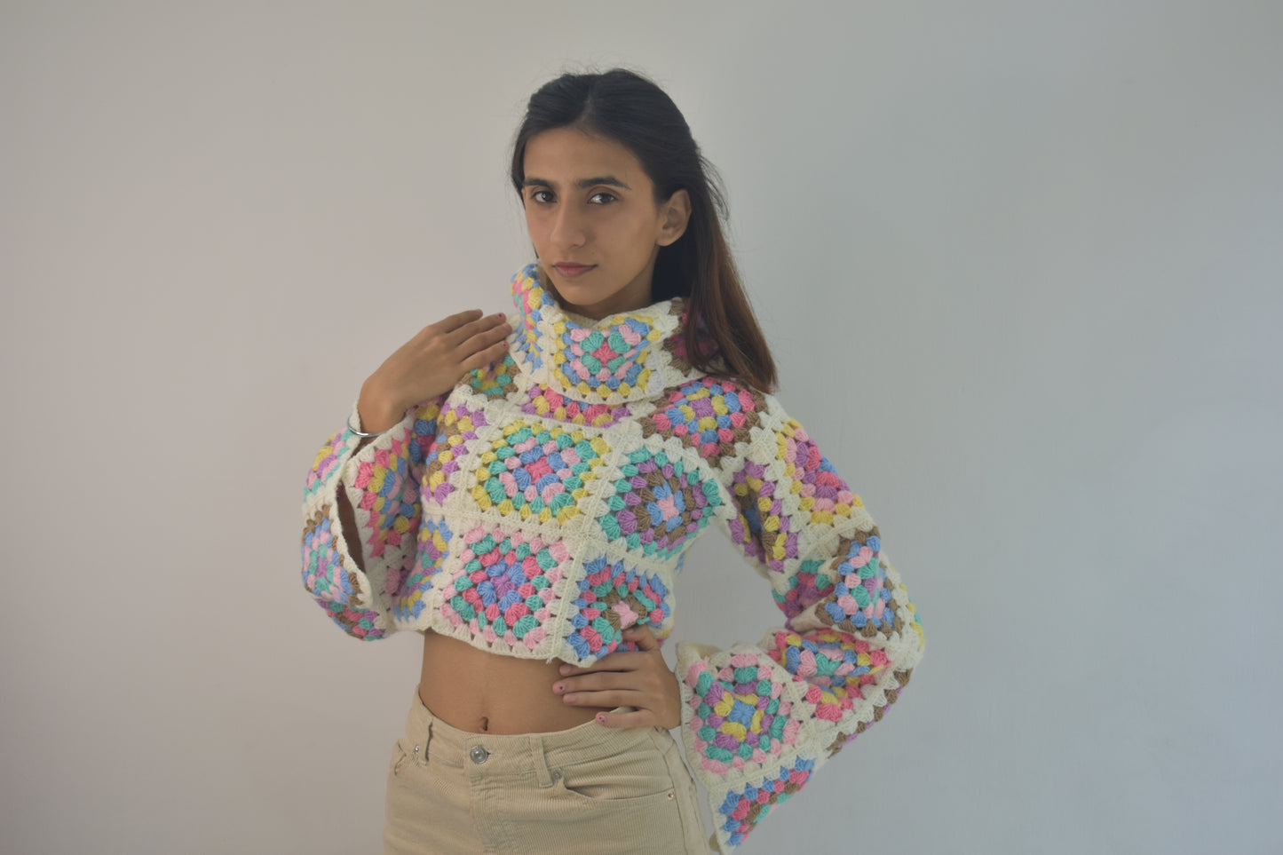 Granny Square Over sized PullOver