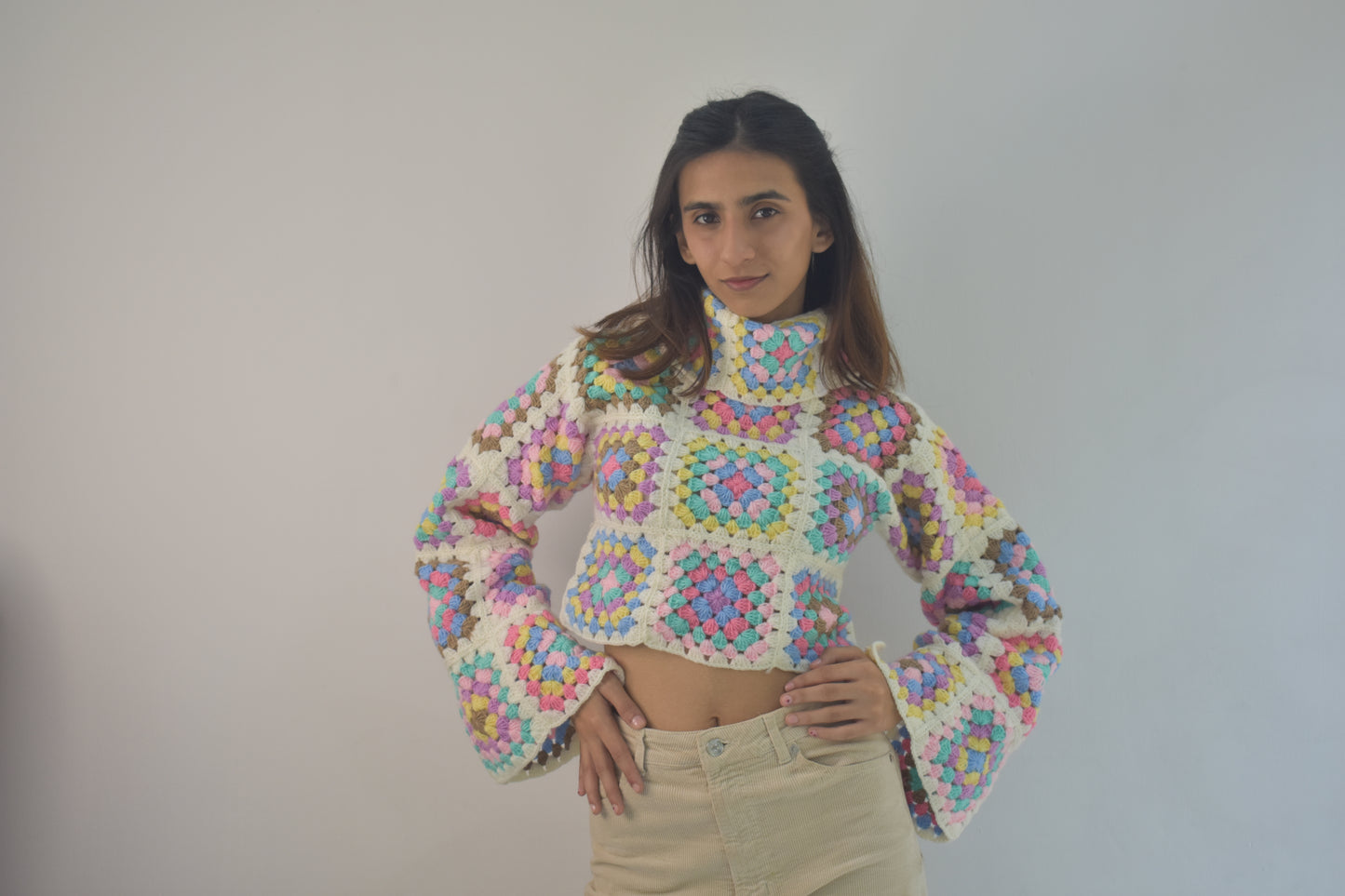 Granny Square Over sized PullOver