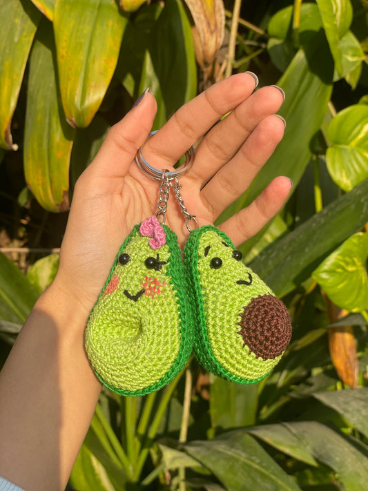 Avocado valentine keychain