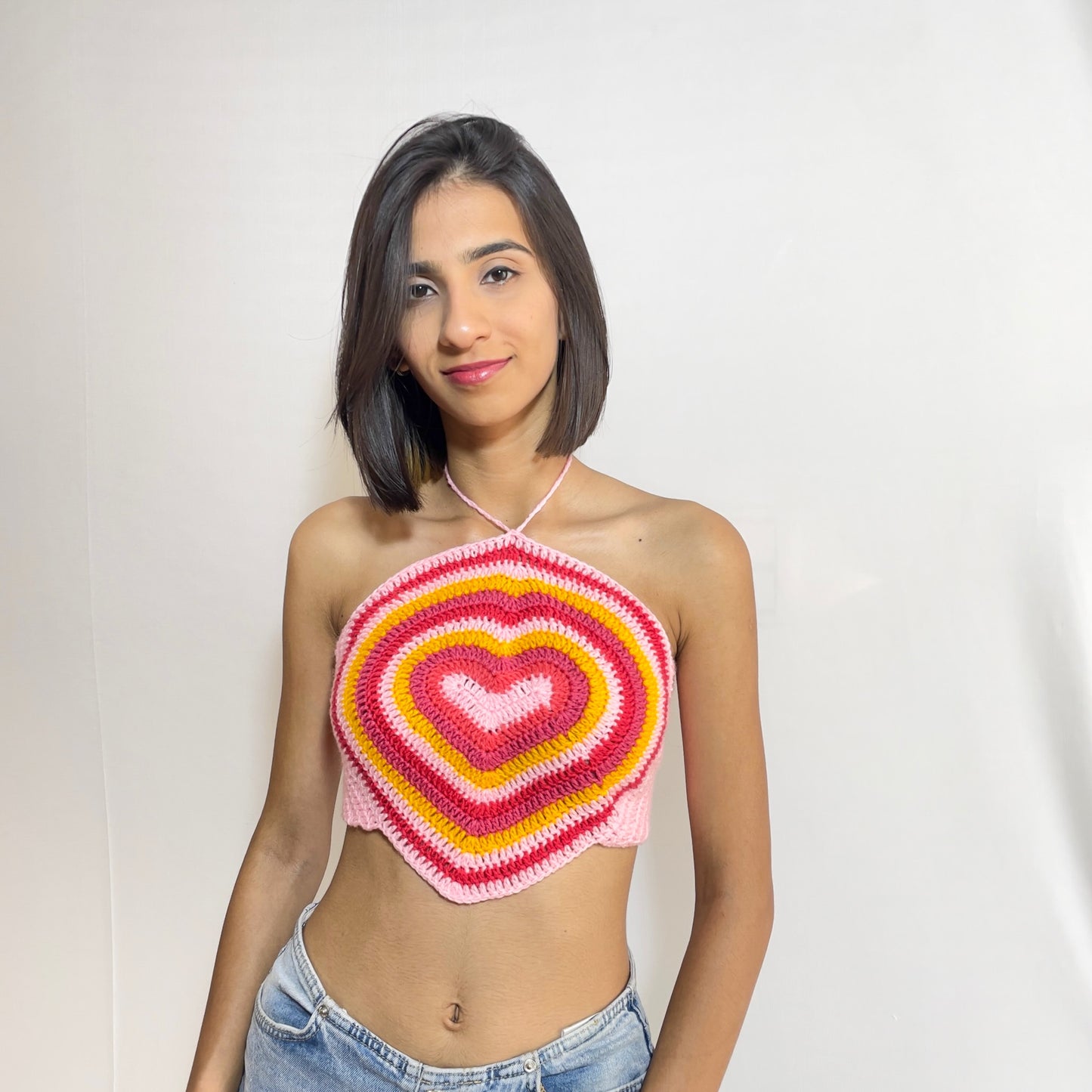 Heart Sleeveless Crop Top