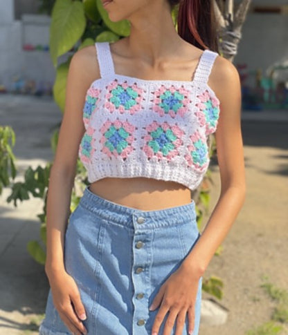 Granny Patchwork Crop Top