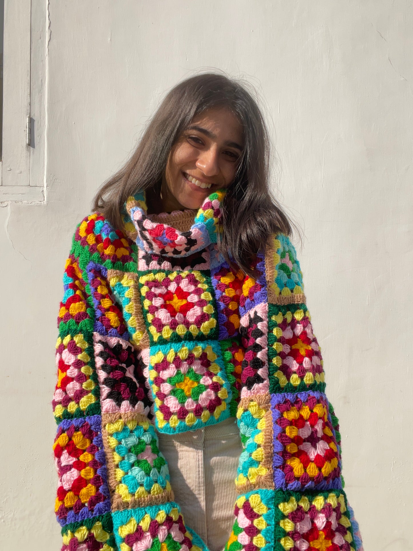 Granny Square Over sized PullOver