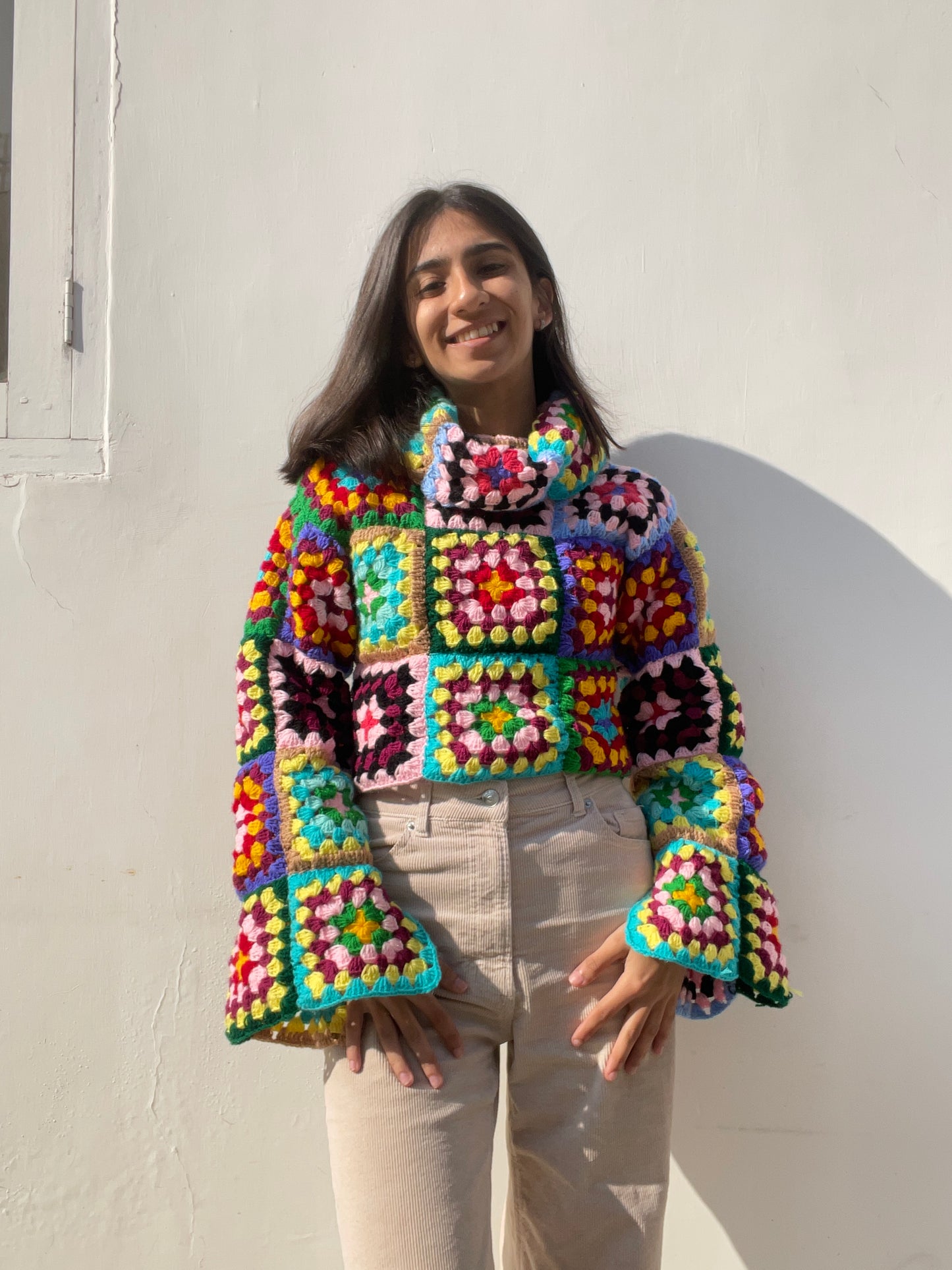 Granny Square Over sized PullOver